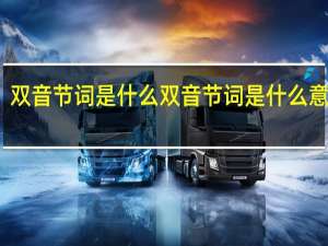双音节词是什么 双音节词是什么意思啊