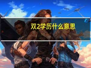 双2学历什么意思