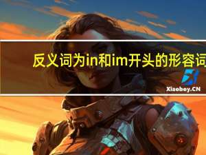 反义词为in和im开头的形容词