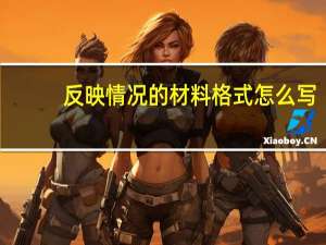 反映情况的材料格式怎么写（反映情况的材料怎么写）