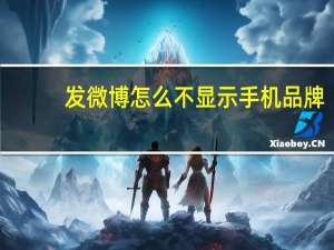 发微博怎么不显示手机品牌（发微博怎么不显示手机型号）