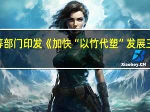 发改委等部门印发《加快“以竹代塑”发展三年行动计划》