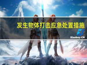 发生物体打击应急处置措施