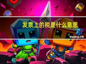 发票上的税是什么意思