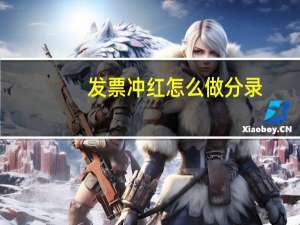 发票冲红怎么做分录