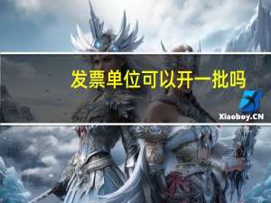 发票单位可以开一批吗