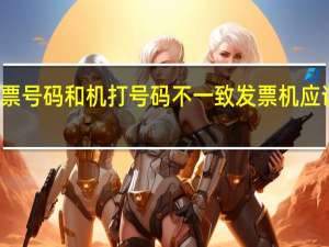 发票号码和机打号码不一致发票机应该怎么调