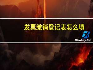 发票缴销登记表怎么填