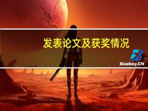 发表论文及获奖情况
