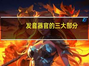 发音器官的三大部分（读音器）