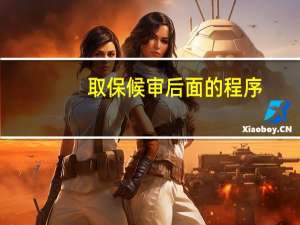 取保候审后面的程序