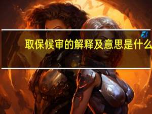 取保候审的解释及意思是什么