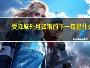 受降城外月如霜的下一句是什么