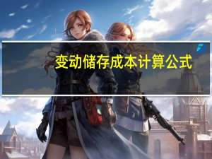 变动储存成本计算公式