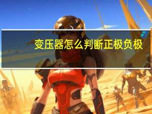 变压器怎么判断正极负极