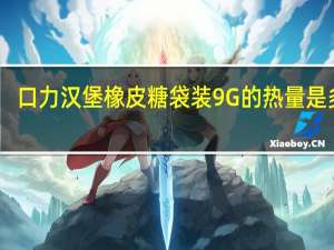 口力 汉堡橡皮糖袋装9G的热量是多少