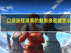口袋妖怪漆黑的魅影亲密度怎么看