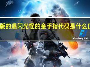 口袋妖怪白金美版的遇闪光怪的金手指代码是什么 口袋妖怪白金版金手指