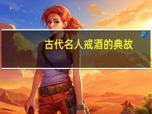 古代名人戒酒的典故