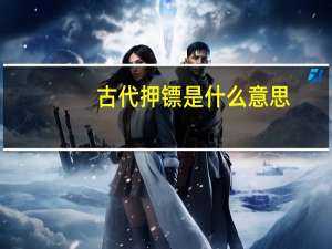 古代押镖是什么意思