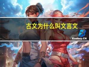 古文为什么叫文言文