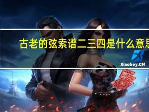 古老的弦索谱二三四是什么意思（古老的弦索谱是什么）