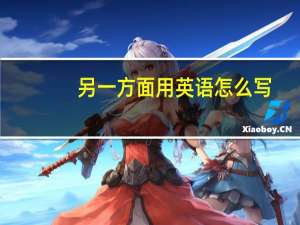 另一方面用英语怎么写