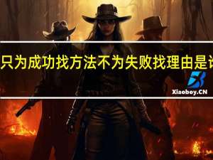 只为成功找方法不为失败找理由是谁说的