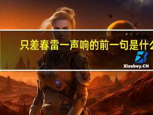 只差春雷一声响的前一句是什么（春雷响下一句是什么）