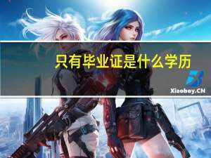 只有毕业证是什么学历