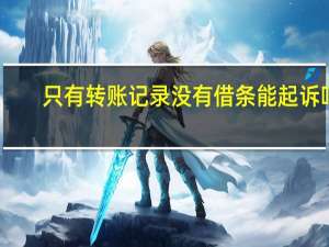 只有转账记录没有借条能起诉吗