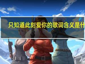 只知道此刻爱你的歌词含义是什么