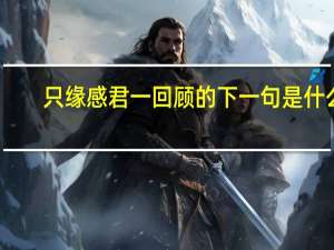 只缘感君一回顾的下一句是什么