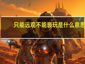 只能远观不能亵玩是什么意思