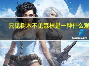 只见树木不见森林是一种什么观点