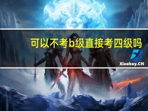 可以不考b级直接考四级吗
