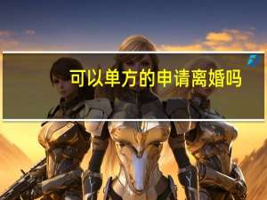 可以单方的申请离婚吗