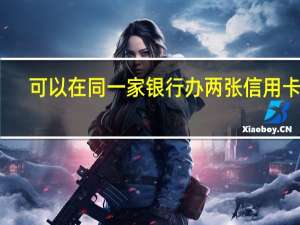 可以在同一家银行办两张信用卡吗