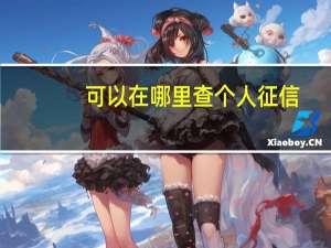 可以在哪里查个人征信（哪里查个人征信啊）