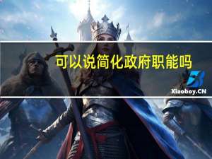 可以说简化政府职能吗
