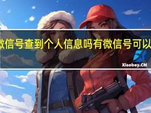 可以通过微信号查到个人信息吗 有微信号可以查到个人信息吗