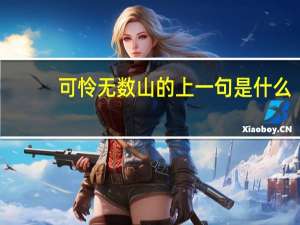 可怜无数山的上一句是什么