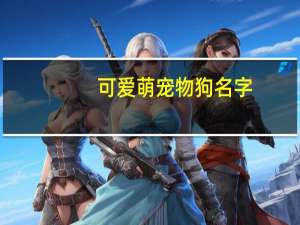 可爱萌宠物狗名字