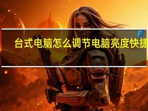 台式电脑怎么调节电脑亮度快捷键（台式电脑怎么调节电脑亮度）