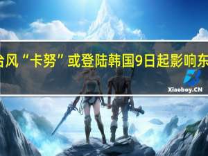 台风“卡努”或登陆韩国 9日起影响东南海区