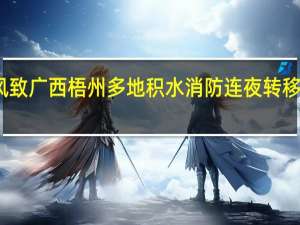 台风致广西梧州多地积水消防连夜转移被困人员