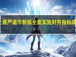 史上最严退市新规全面实施 财务指标成关键考验