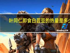 叶同仁 即食白芸豆的热量是多少