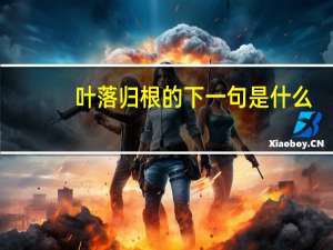 叶落归根的下一句是什么