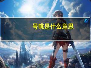 号咷是什么意思